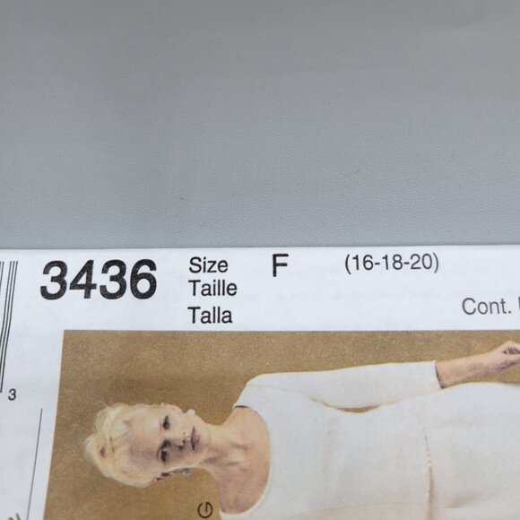 McCalls 3436 Evening Elegance Sewing Pattern Tops Skirts Stole Size 16-20 UNCUT - Picture 3 of 6
